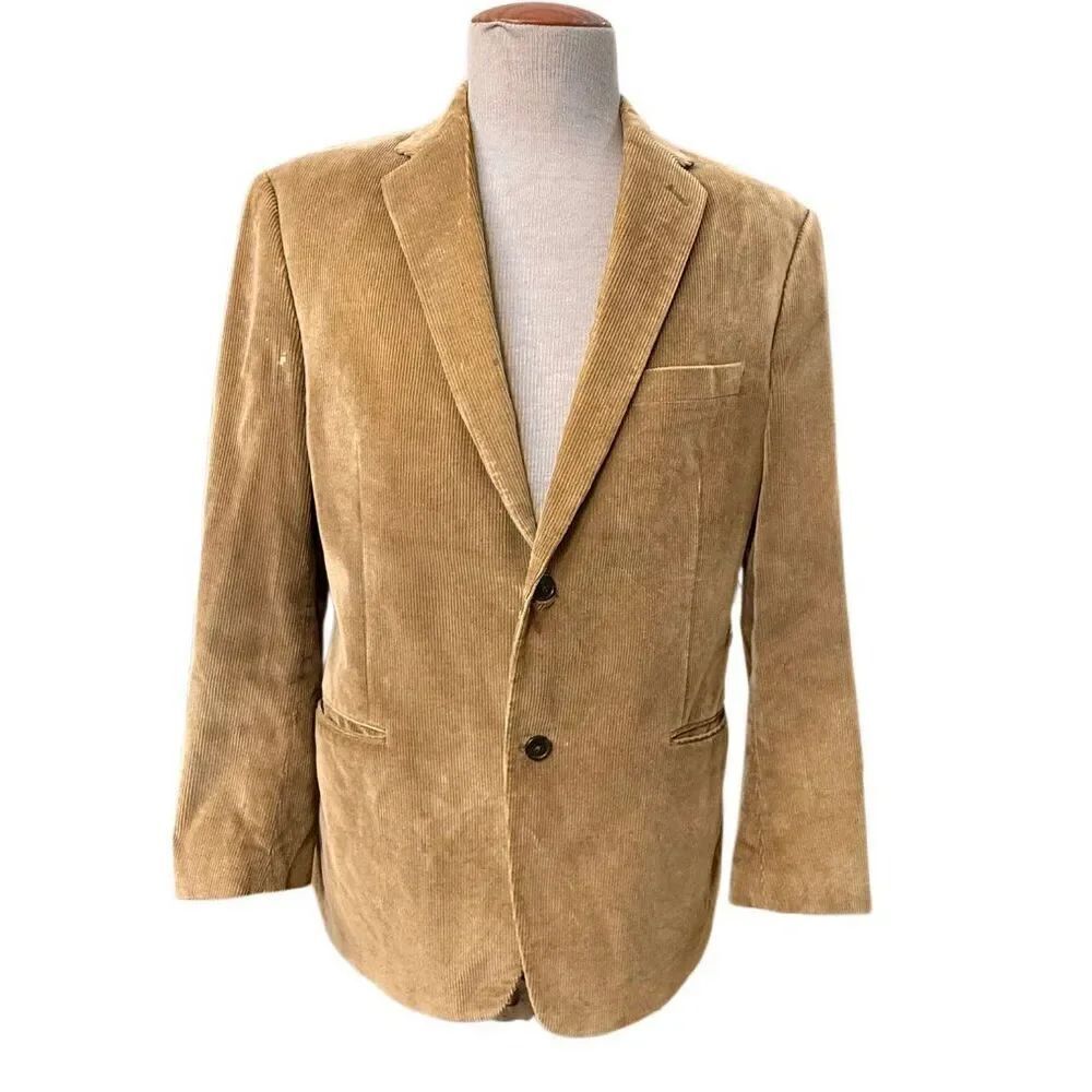 Saddlebred Men’s Tan Corduroy 2-Button Sport Coat Sz. 40 R